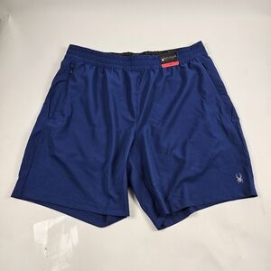 Spyder Active Men's Lightweight Zippered Pockets Short Size M Blue